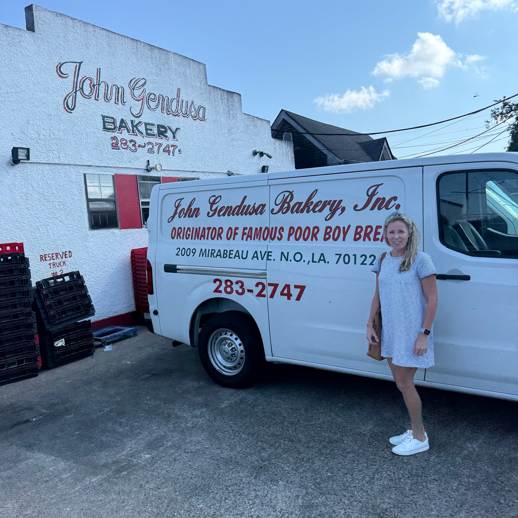 Mary Keith Rusbridge at John Gendusa Bakery in New Orleans