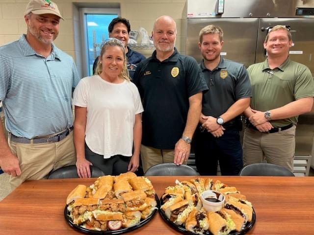 Pirate's Cove delivering po-boys to the Pass Christian Police Department